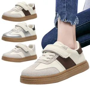 Kids Walking Shoes Barefoot Sneakers Non-Slip Athletic Training Shoes Hook and Loop Lightweight Running Shoes for Outdoor Sports