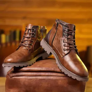 Knox | Robust Leather Lace-Up Boots