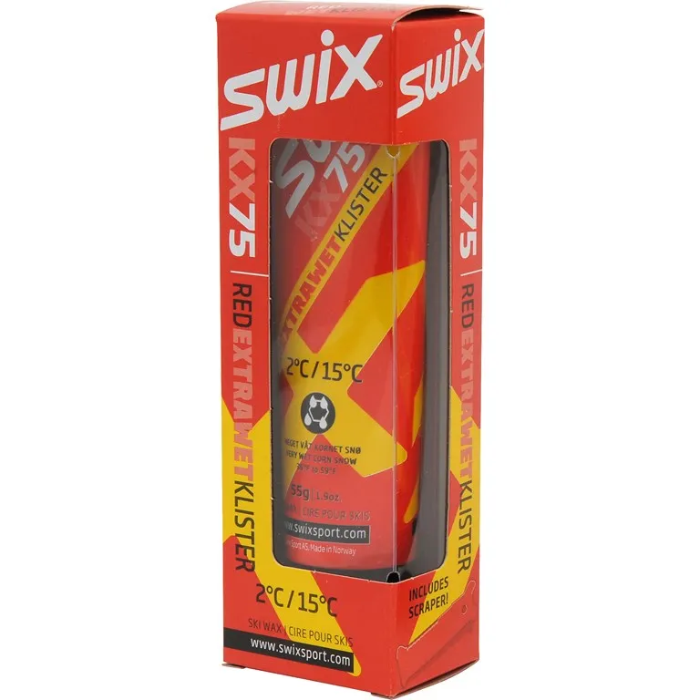 KX75 Red Extra Wet Klister Wax ( 2C /  15C) - SWKX75