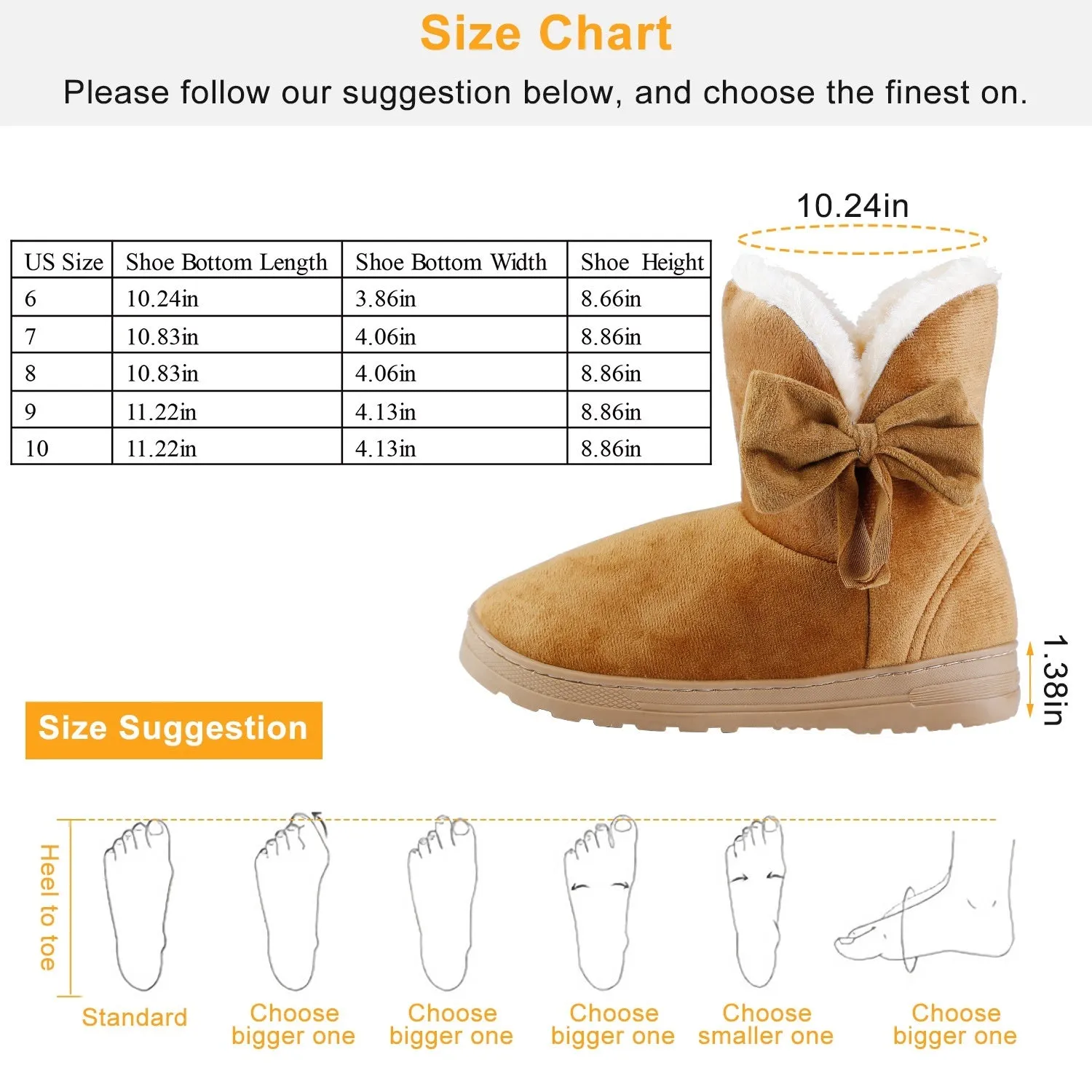 Ladies Snow Boots Super Soft Mid-Calf