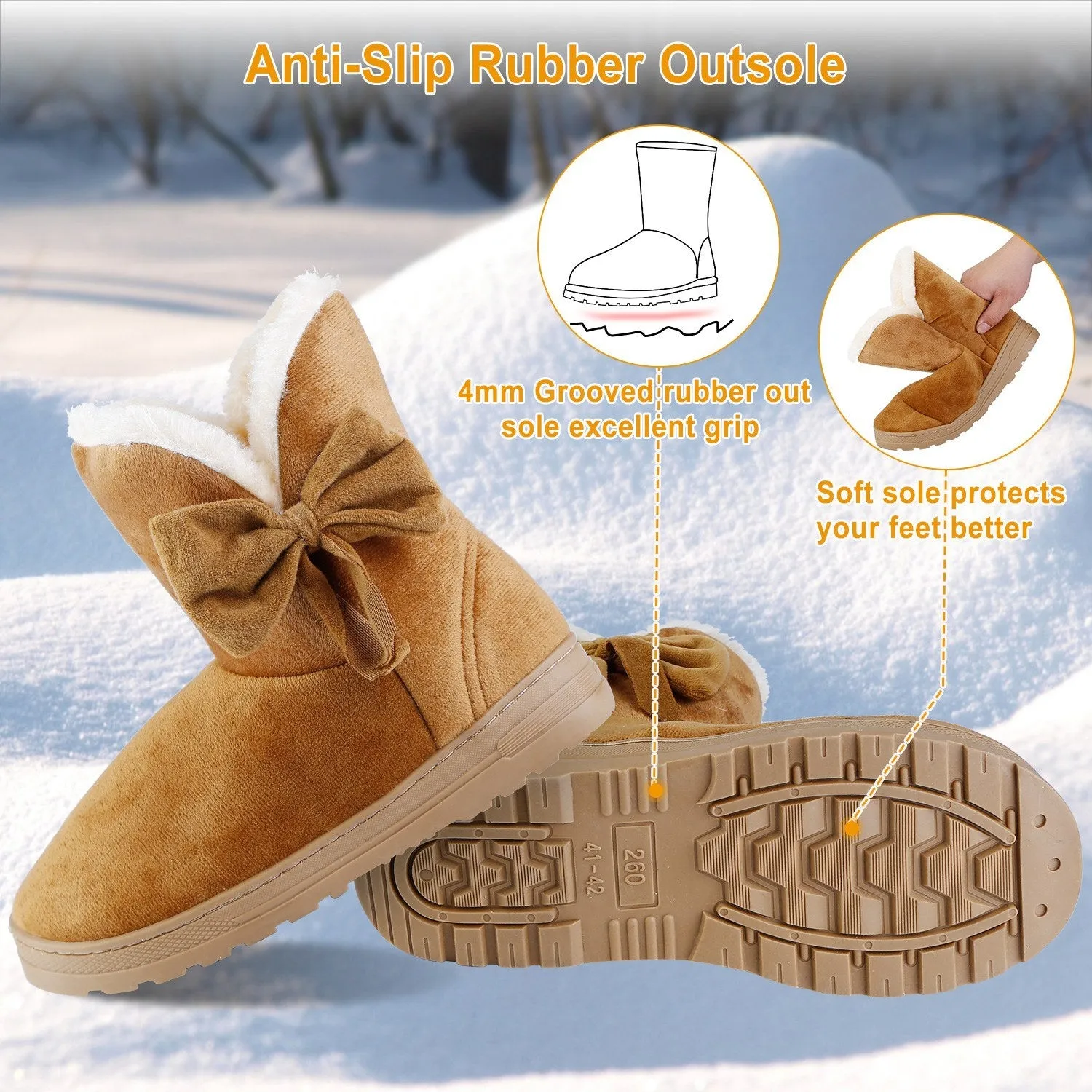 Ladies Snow Boots Super Soft Mid-Calf