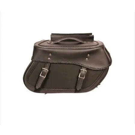 Large PVC Braided Quick Release Over Throw Motorcycle Saddle Bag