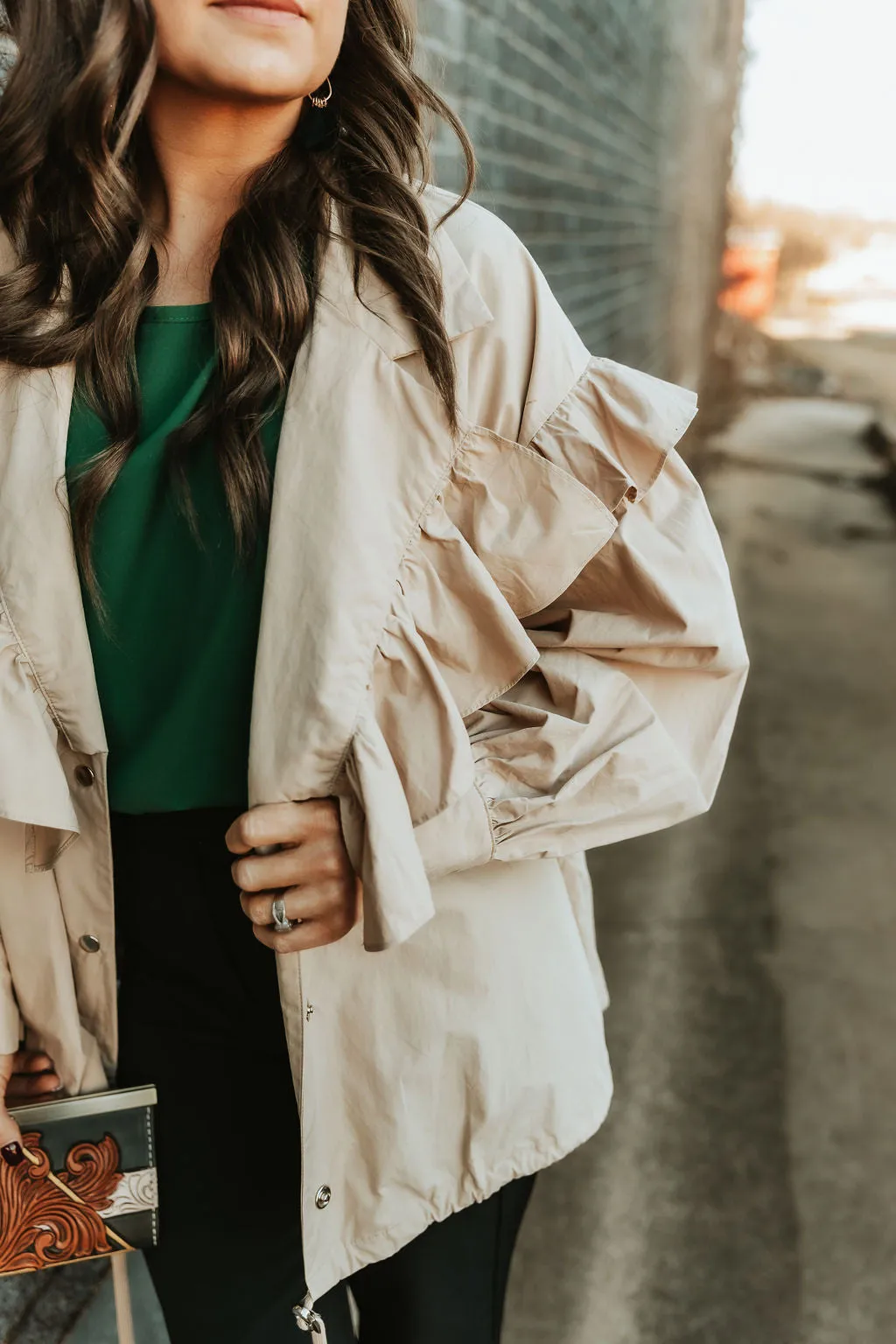 Latte Ruffle Jacket