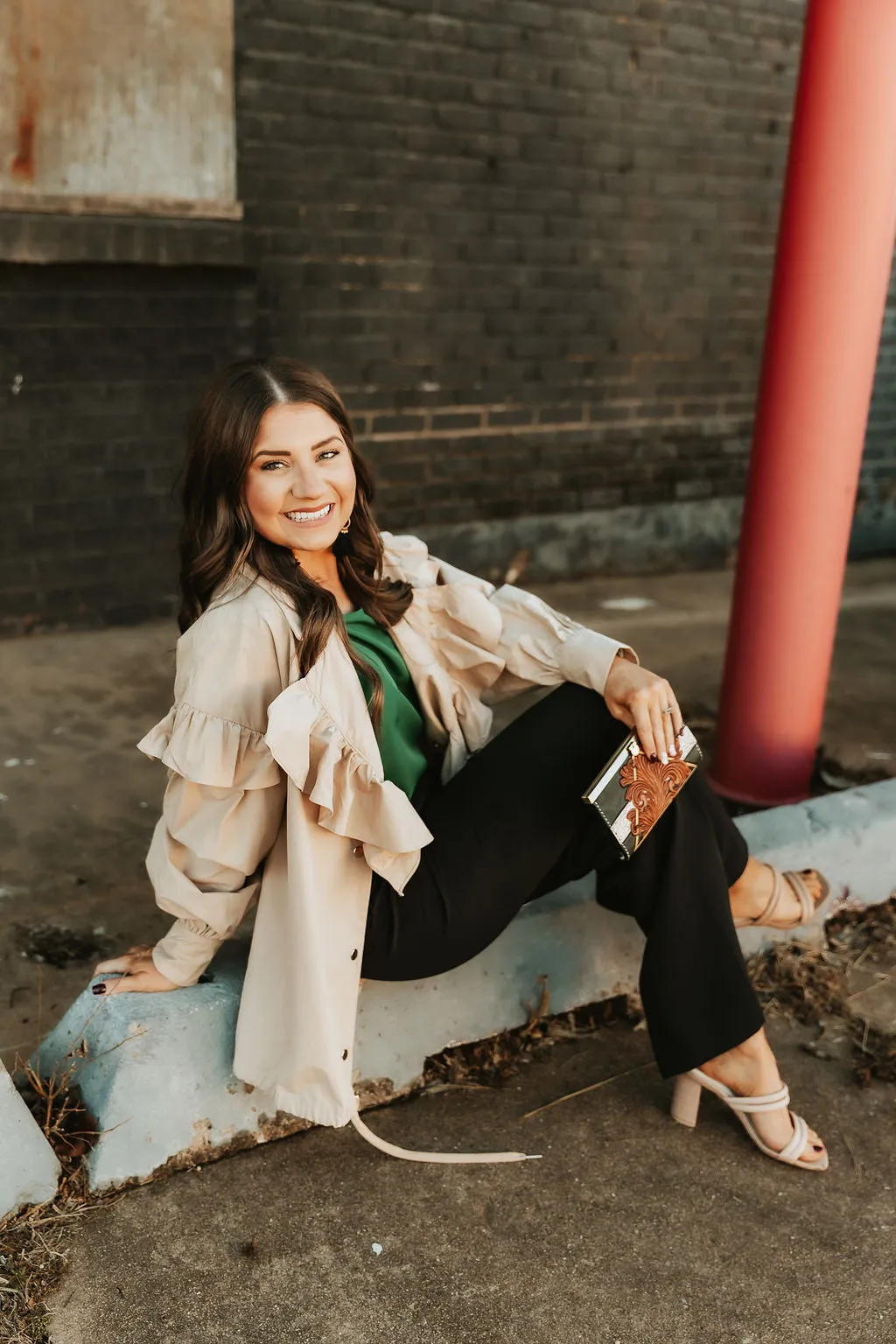 Latte Ruffle Jacket