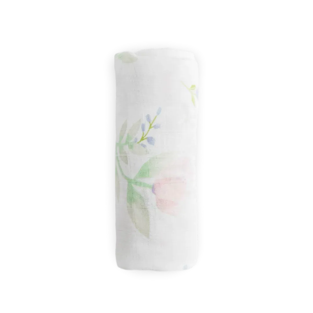 Little Unicorn Pink Peony Deluxe Muslin Swaddle