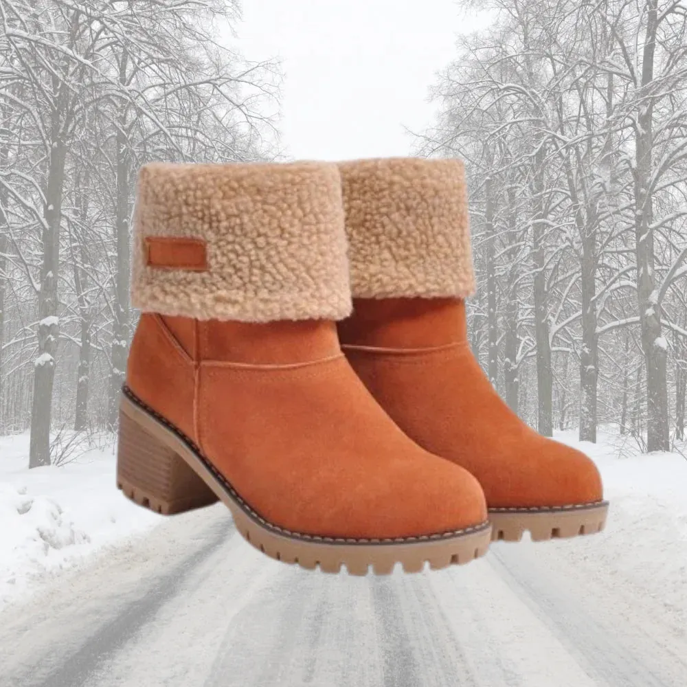 Luxurious Velvet Boots with Plush Fleece Lining and Durable Rubber Sole for Cold Weather Adventures