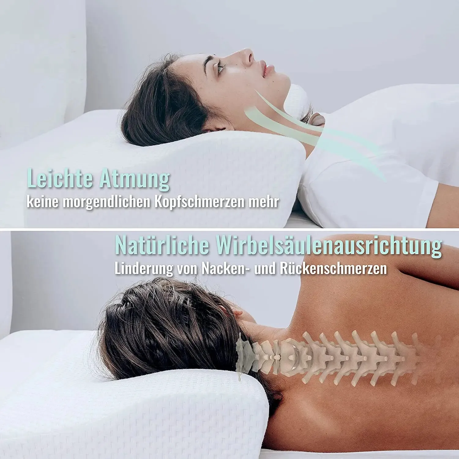 Memory Foam Kopfkissen Nackenkissen Orthopädisch Nackenstützkissen Schlafkissen
