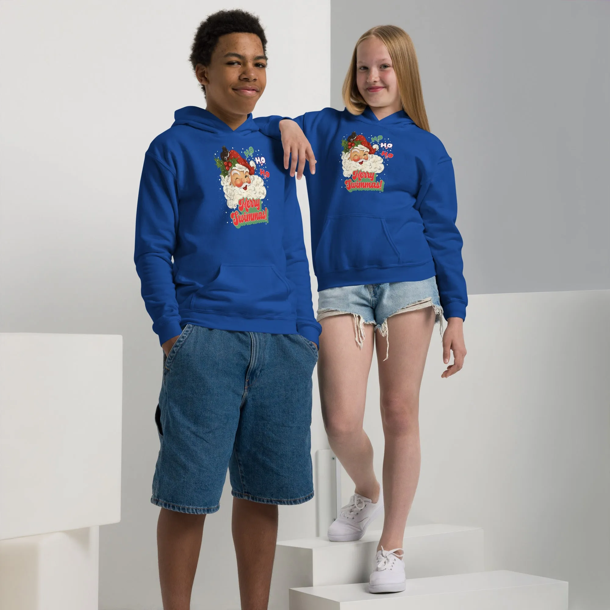Merry Swimmas Swimmers Heavy Blend Youth Hoodie