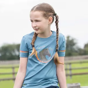 Milla Girls Technical Riding Top (Blue Musk)