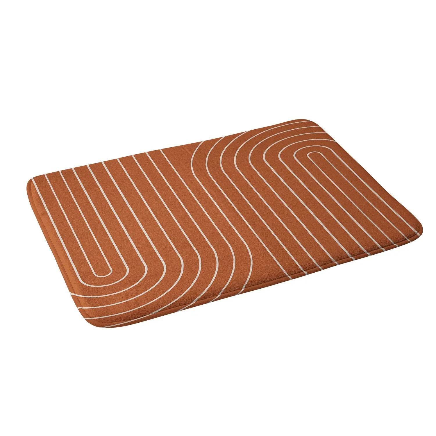 MINIMAL LINE CURVATURE CORAL MEMORY FOAM BATH MAT