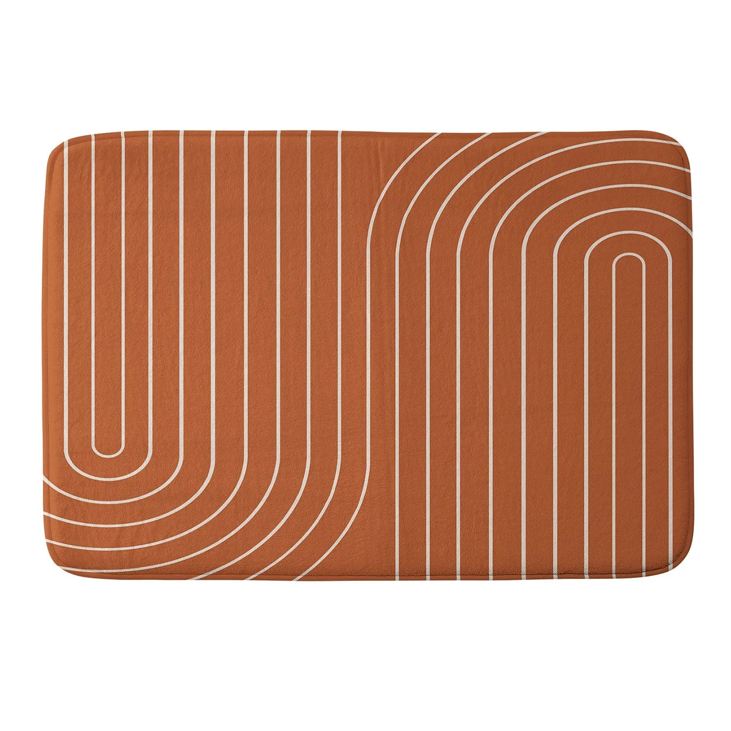 MINIMAL LINE CURVATURE CORAL MEMORY FOAM BATH MAT