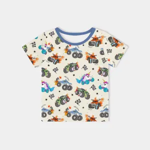 Monster Truck Kids Bamboo Short Top T-shirt