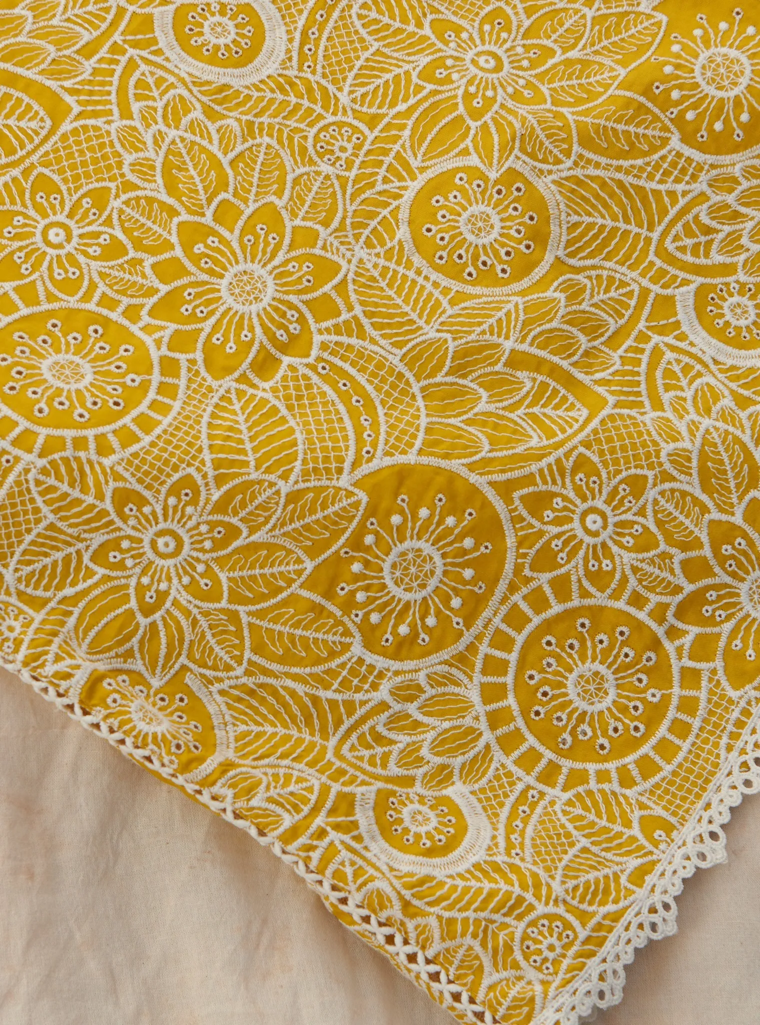 Mulmul Cotton Gardenia Yellow Co-ord Set