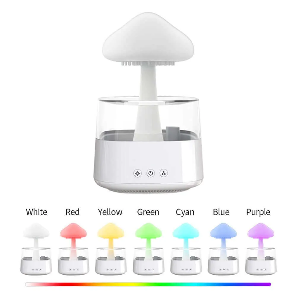Mushroom Rain Air Humidifier Multicolor Aroma Diffuser