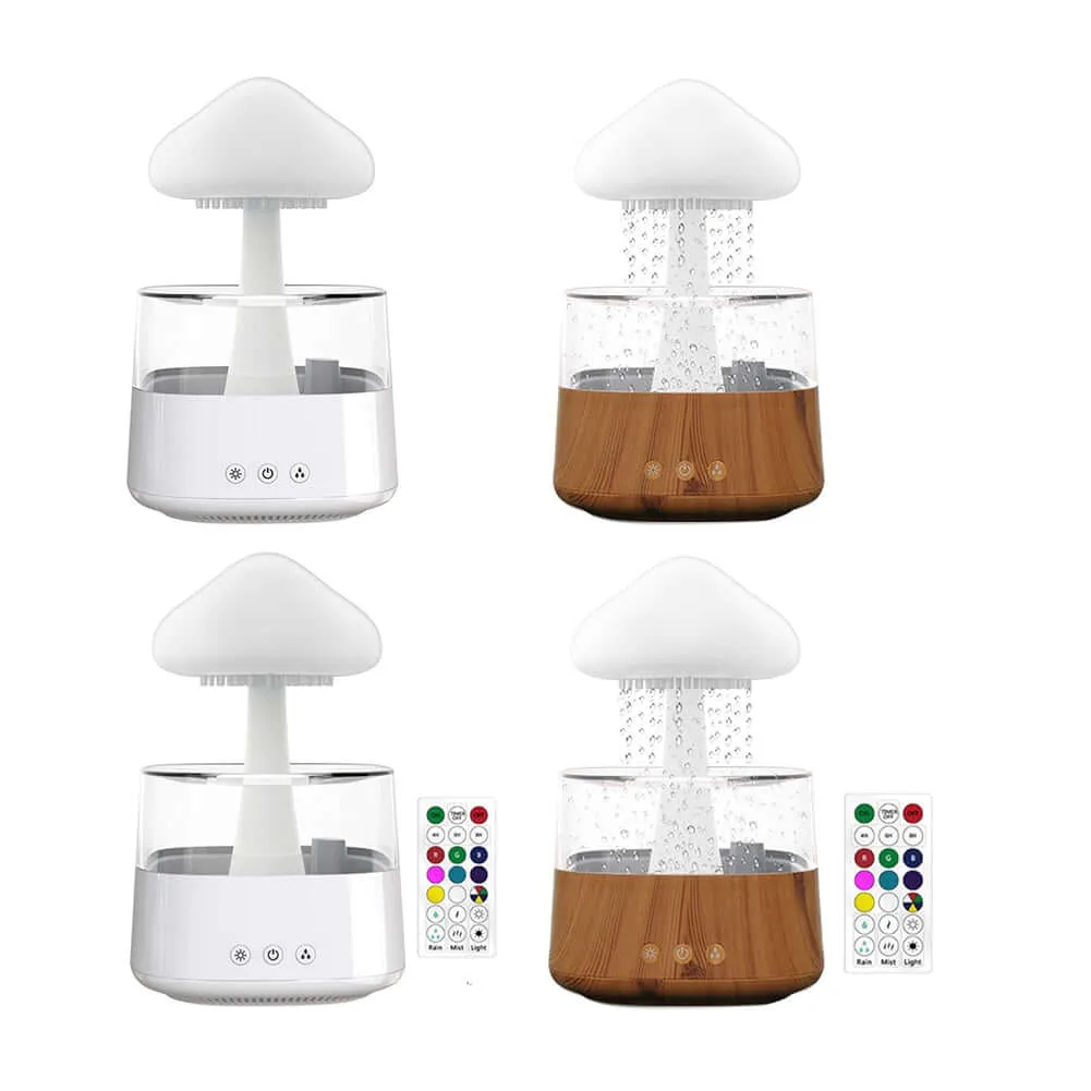 Mushroom Rain Air Humidifier Multicolor Aroma Diffuser