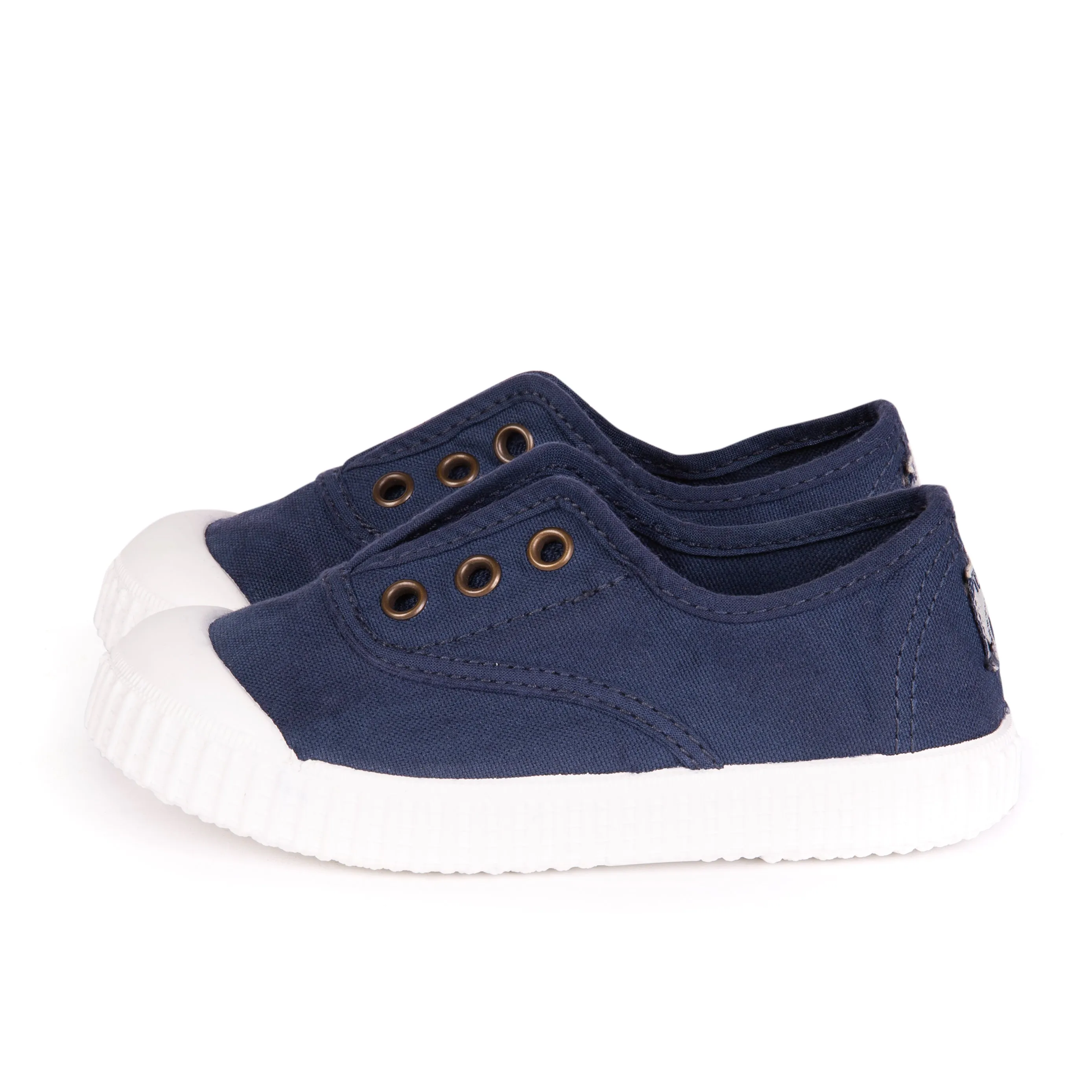 NAVY CANVAS PLIMSOLLS