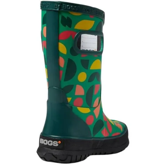 NEW BOGS girl's shapes rain boots in green