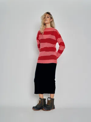 NEWLANDS Ziggy Sweater - Pink & Red SzM