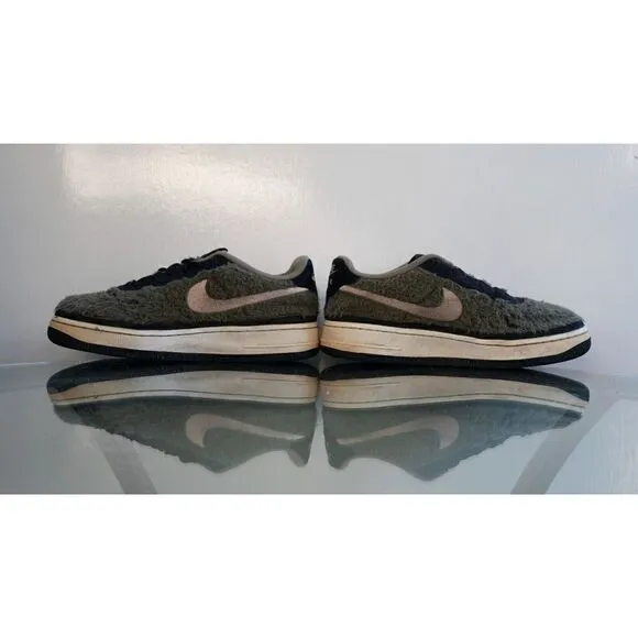 NIKE AIR FORCE 1 SHEARLING OLIVE CANVAS-CRIMSON SIZE 5.5Y [AV6673-300]