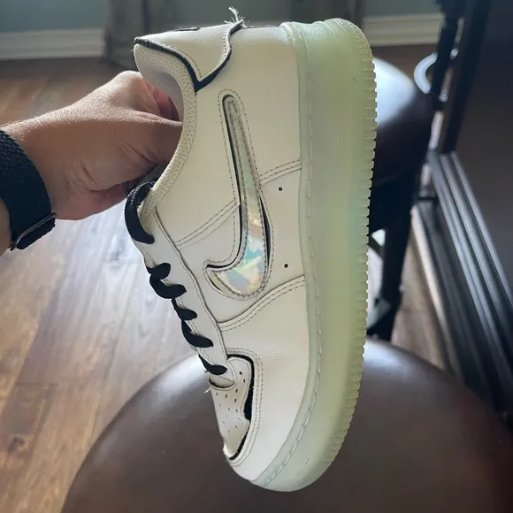 Nike air force one, white leather, youth size 5