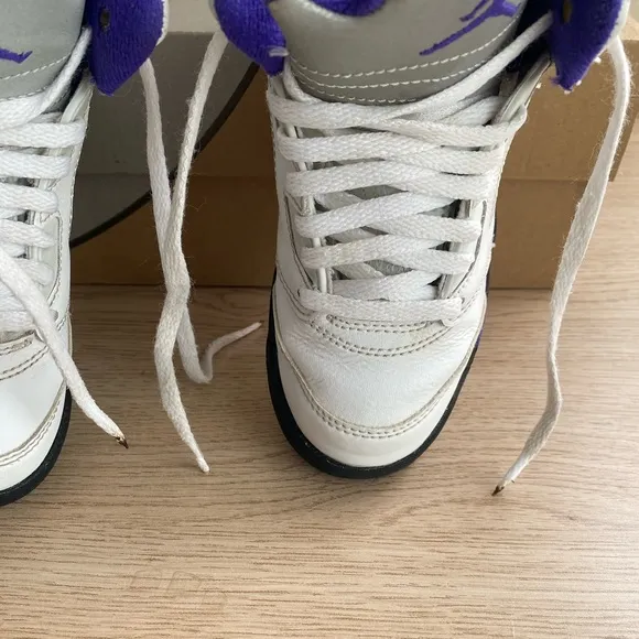 Nike Air Jordan 5 Retro “Dark Concord White/Purple” Kids- SZ 12 C