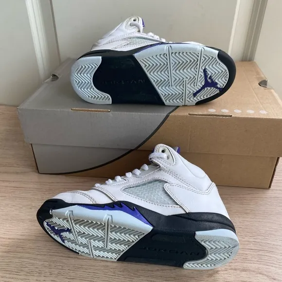 Nike Air Jordan 5 Retro “Dark Concord White/Purple” Kids- SZ 12 C