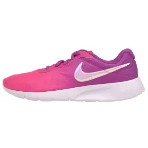 Nike Girl's, Tanjun Print GS Sneaker - Big Kid Pink Purple 4 M