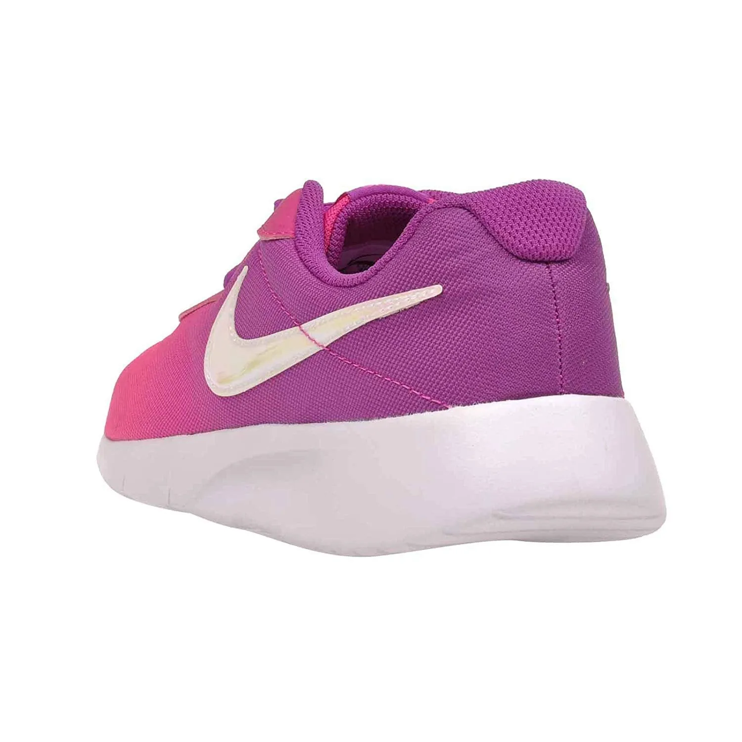 Nike Girl's, Tanjun Print GS Sneaker - Big Kid Pink Purple 4 M