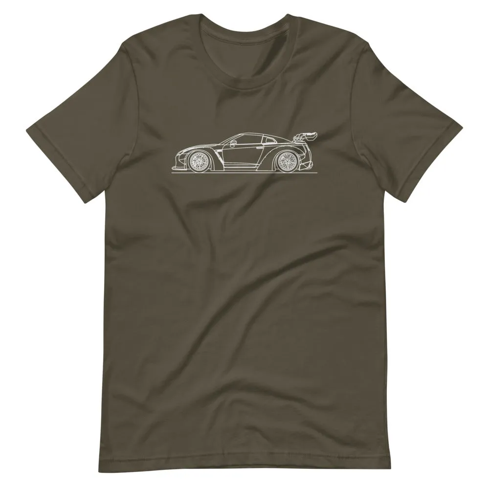 Nissan GT-R R35 Liberty Walk outline T-shirt