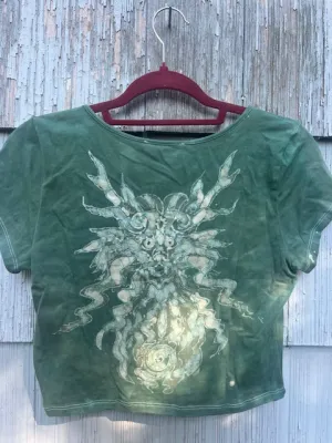 One-Of-A-Kind Hand Painted Sleeveless Crop