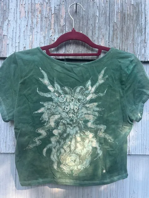 One-Of-A-Kind Hand Painted Sleeveless Crop
