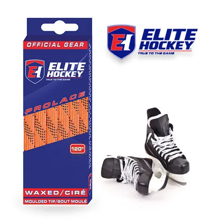 ORANGE WAX HOCKEY LACES
