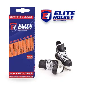 ORANGE WAX HOCKEY LACES