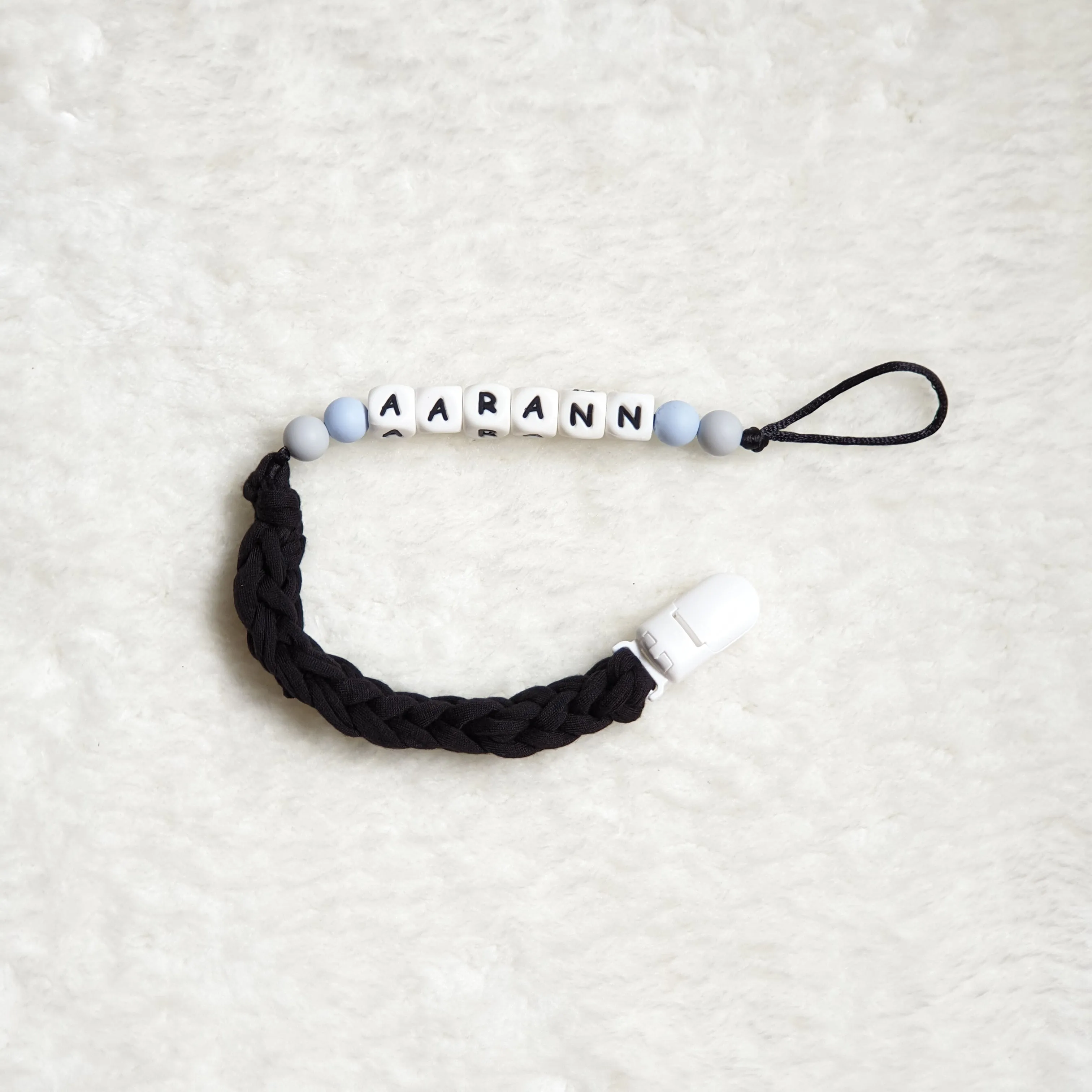 Personalised Braided Pacifier Clip