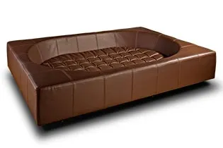 Pet Interiors Cube Faux Leather Dog Bed