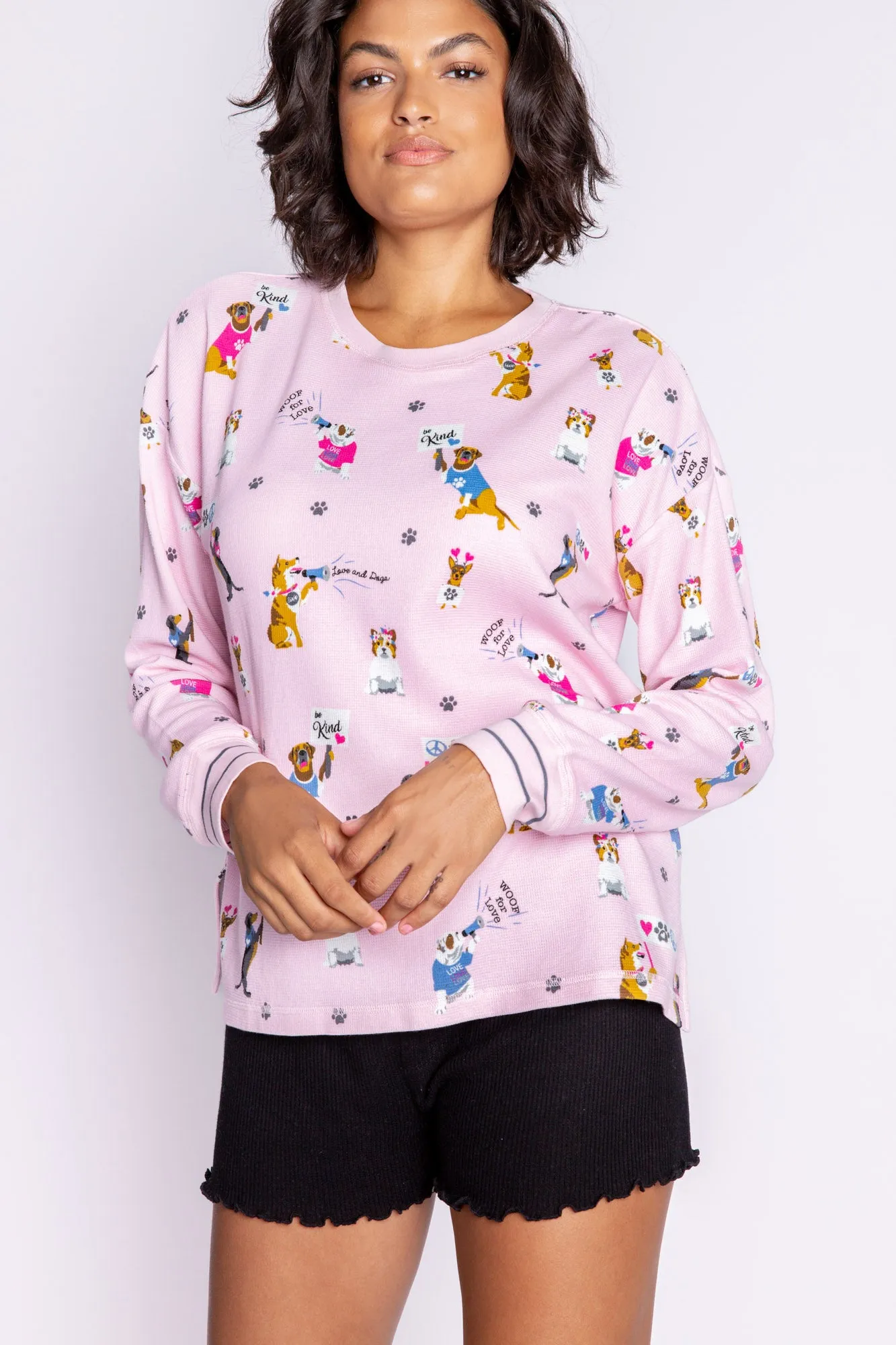 PJ Salvage Woof For Love Dogs Long Sleeve