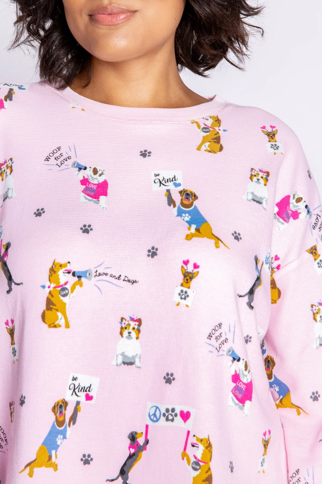 PJ Salvage Woof For Love Dogs Long Sleeve
