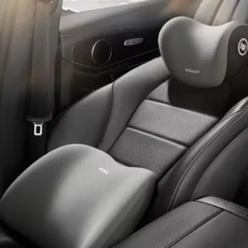Premium Memory Foam Car Neck Support Seat Pillow Set