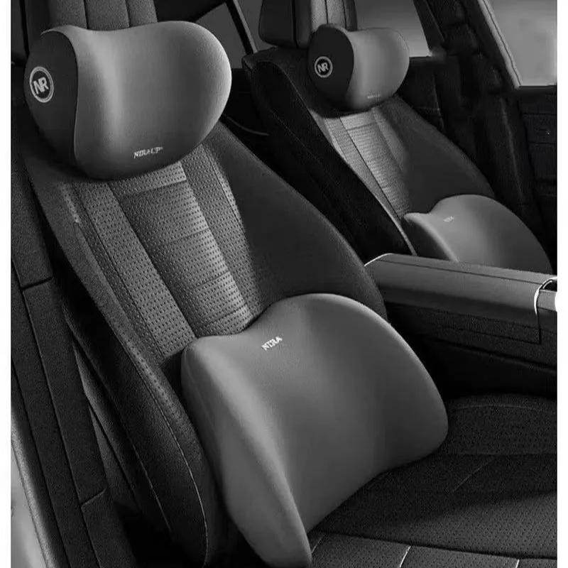 Premium Memory Foam Car Neck Support Seat Pillow Set