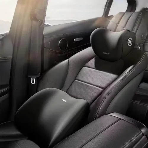 Premium Memory Foam Car Neck Support Seat Pillow Set