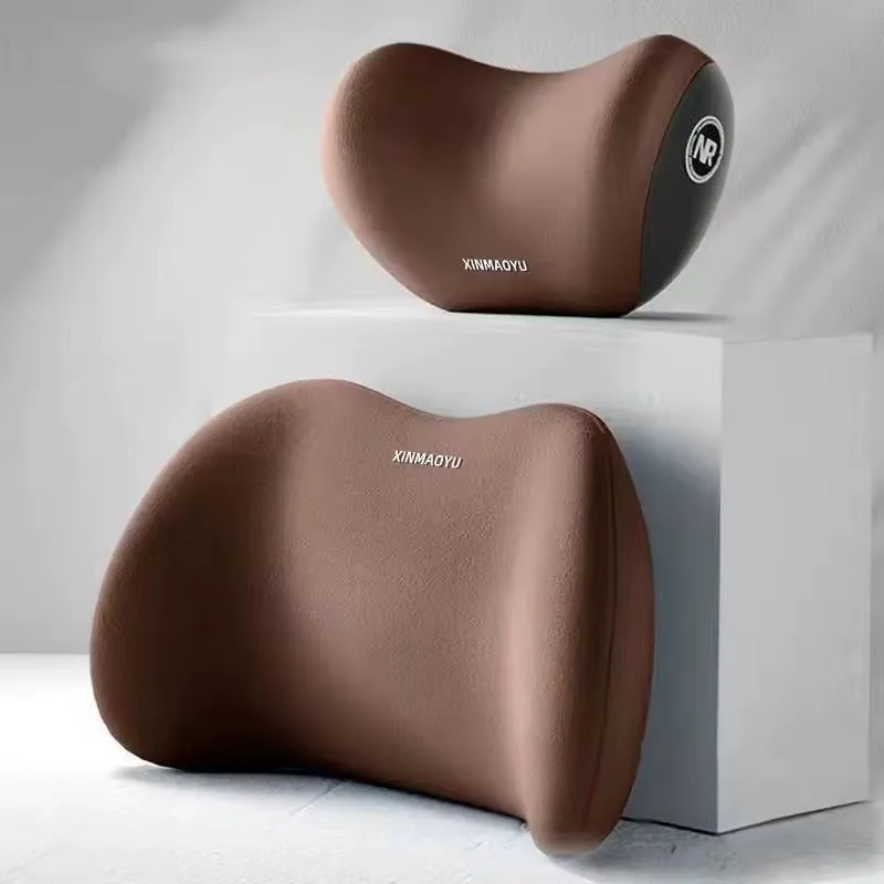 Premium Memory Foam Car Neck Support Seat Pillow Set