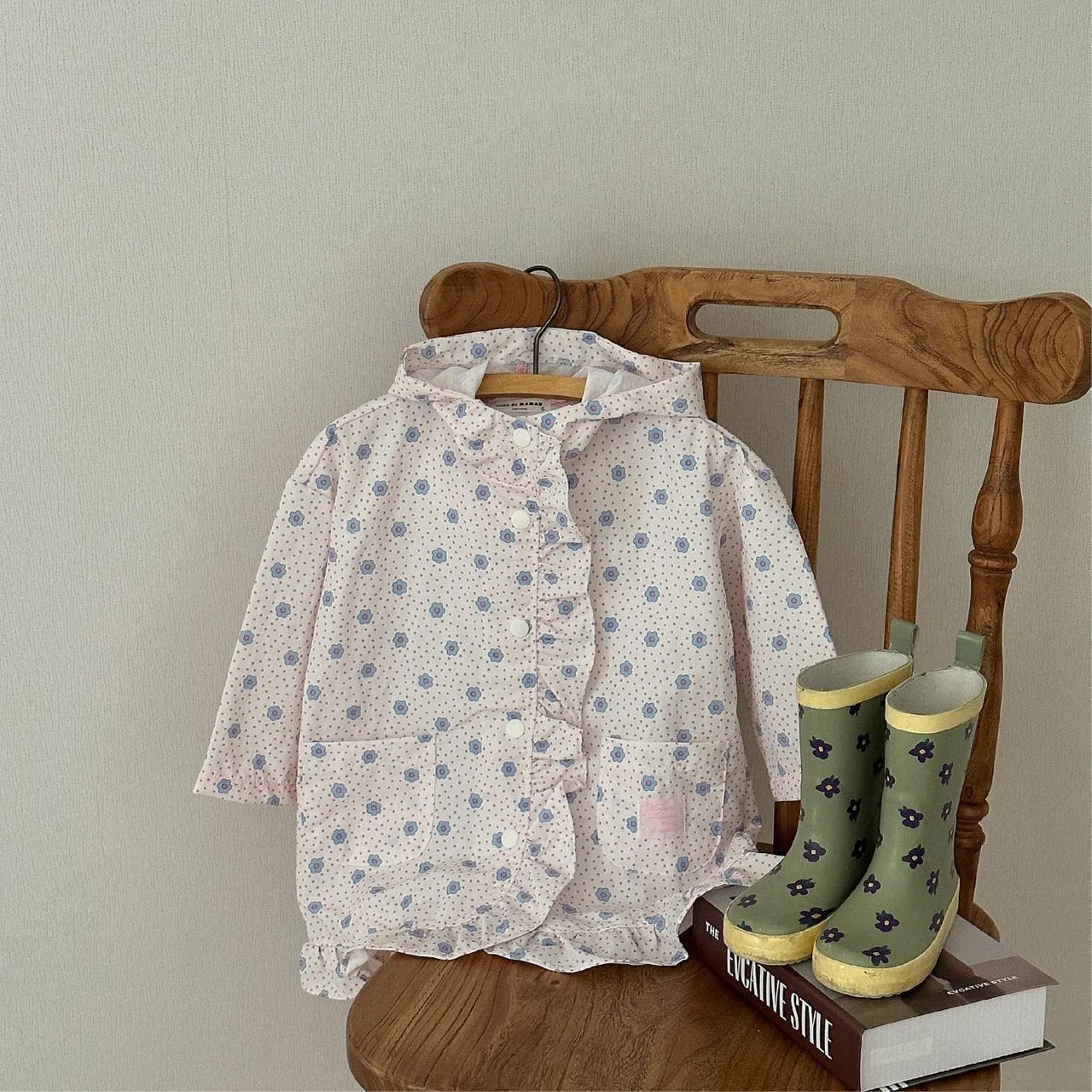 Printed Rain Coat, Floral