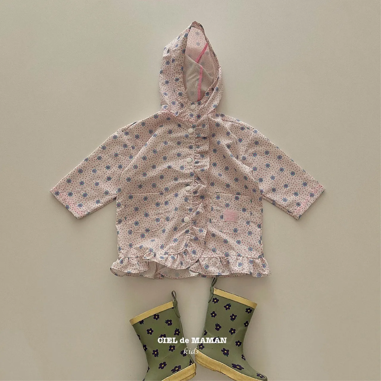 Printed Rain Coat, Floral