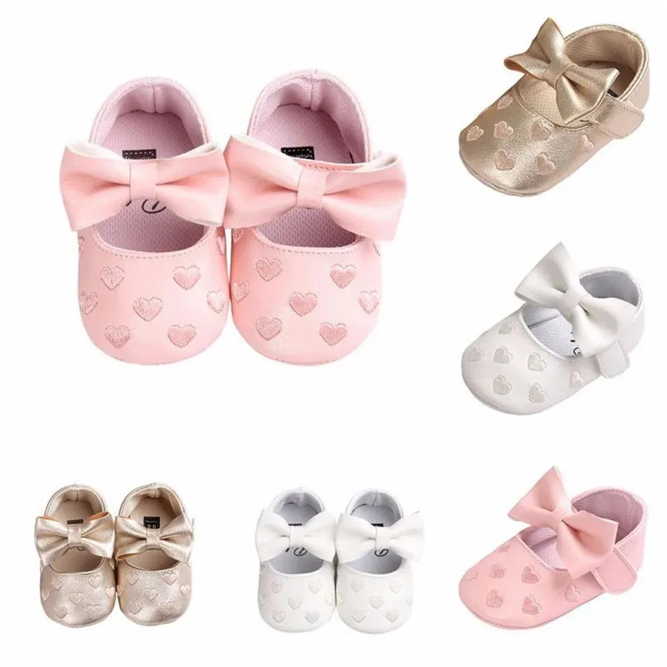 PU Leather Baby Moccasins - Bow Fringe Crib Shoes