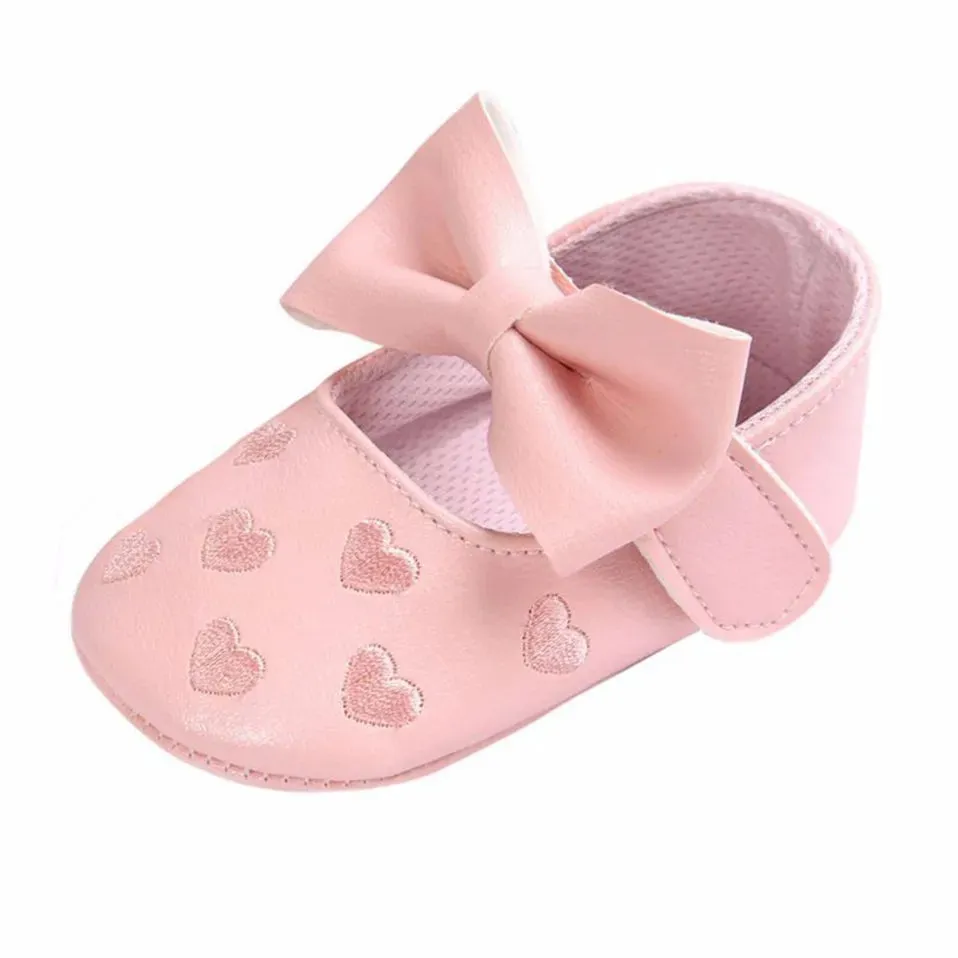 PU Leather Baby Moccasins - Bow Fringe Crib Shoes