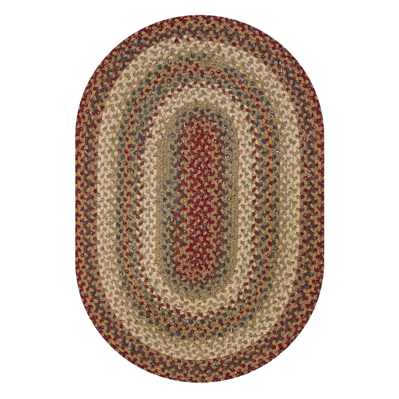 Pumpkin Pie Mustard And Gold Oval Braided Rug