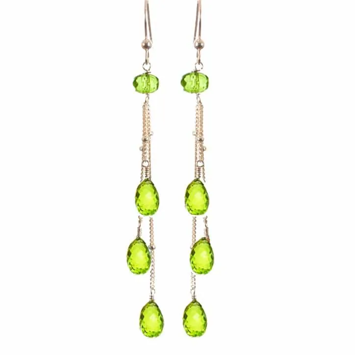Rain Three Strand Earrings