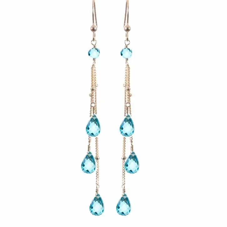 Rain Three Strand Earrings