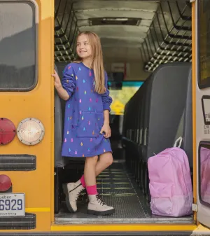 Rainbow Raindrop Sweatshirt Dress