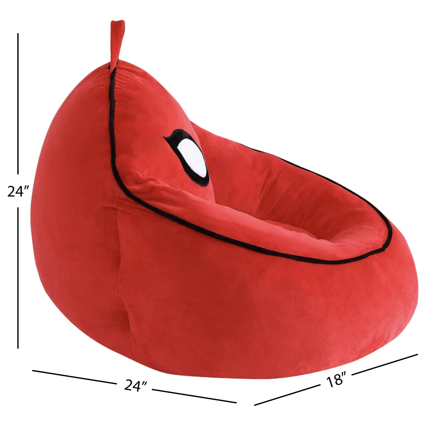 Red Bean Bag Chair Kids Compressed Foam Seat Living Room SPIDERMAN Lounger Sofa